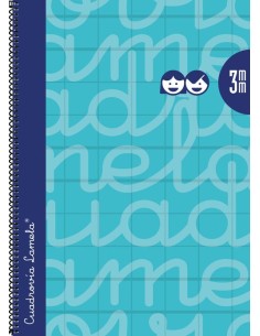 CUADERNO ESPIRAL Fº 80H 90G 3MM TURQUESA CUADROVIA EXTRADUR